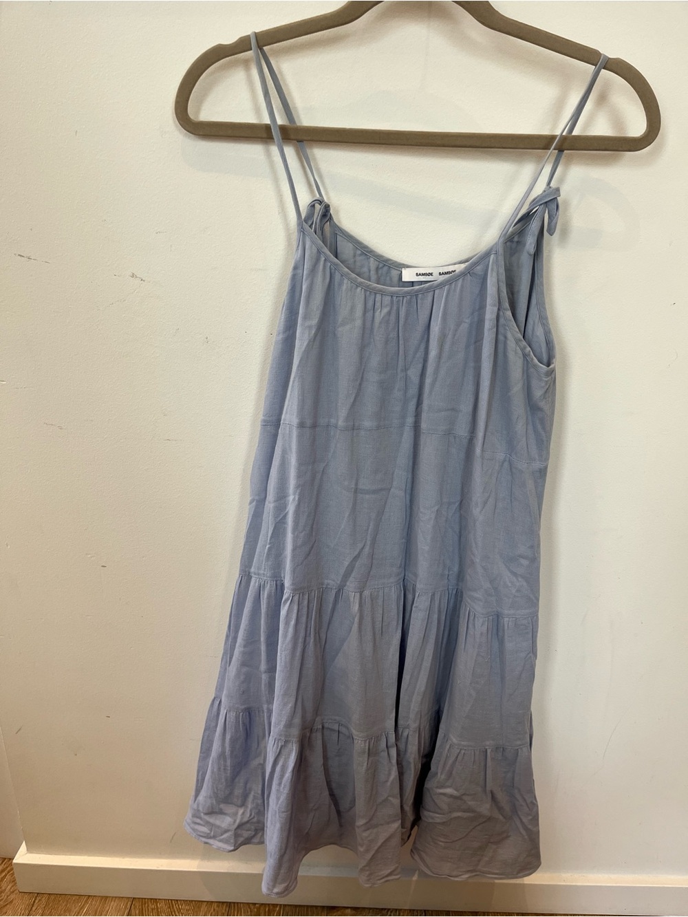 Light blue Spaghetti Strap Tiered Sundress